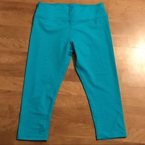 Blue stripe yoga pants